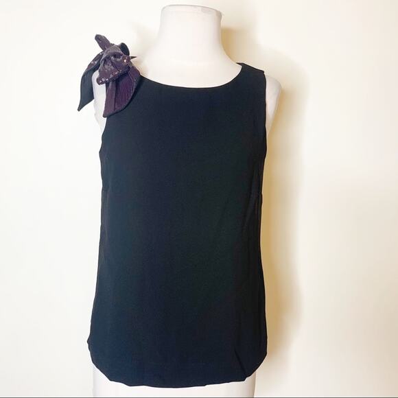 J. Crew drapey tank w sequin bow shoulder detail - Picture 8 of 8